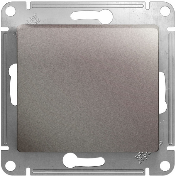 

Выключатель одноклавишный с подсветкой (платина) Systeme Electric Glossa GSL001261, Серый, Glossa GSL001261