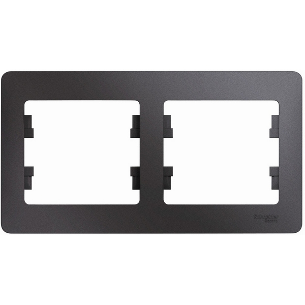 

Рамка на 2 поста (графит) Systeme Electric Glossa GSL001302, Черный, Glossa GSL001302