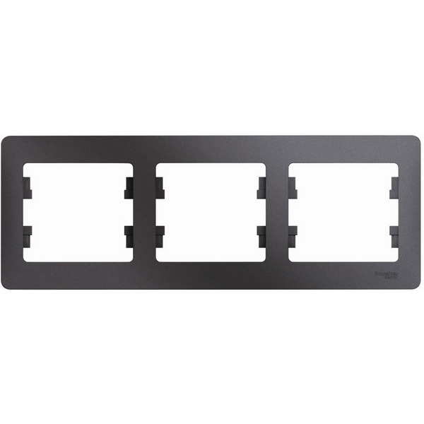 

Рамка на 3 поста (графит) Systeme Electric Glossa GSL001303, Черный, Glossa GSL001303