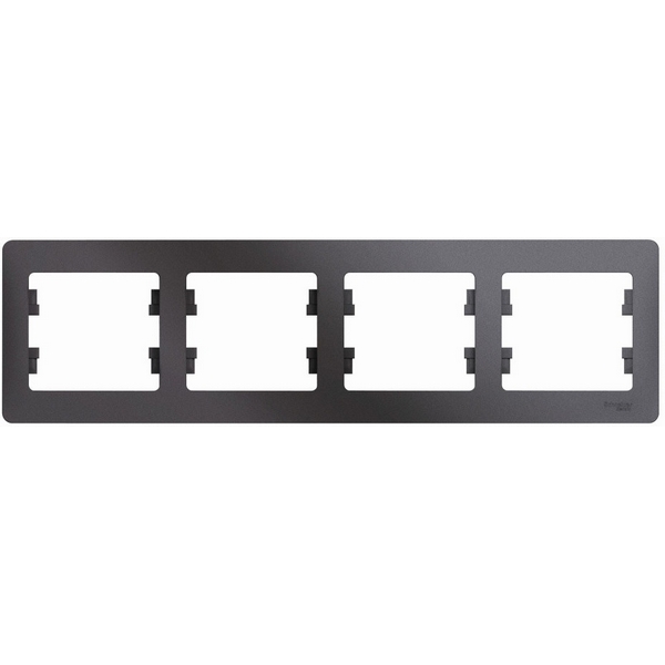 

Рамка на 4 поста (графит) Systeme Electric Glossa GSL001304, Черный, Glossa GSL001304
