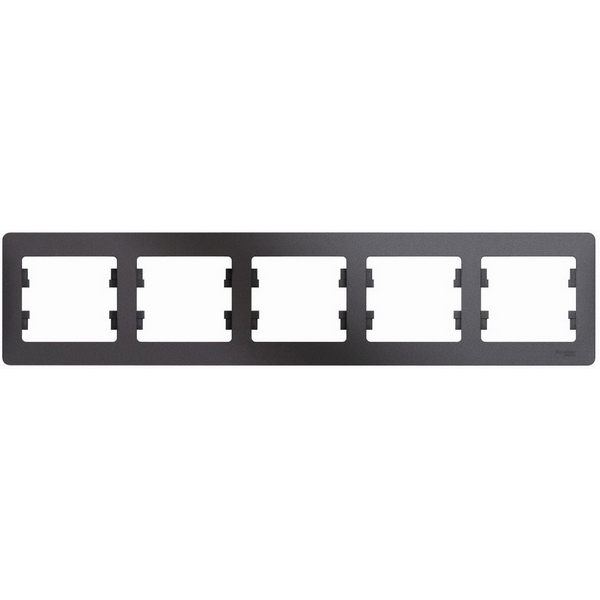 

Рамка на 5 постов (графит) Systeme Electric Glossa GSL001305, Черный, Glossa GSL001305