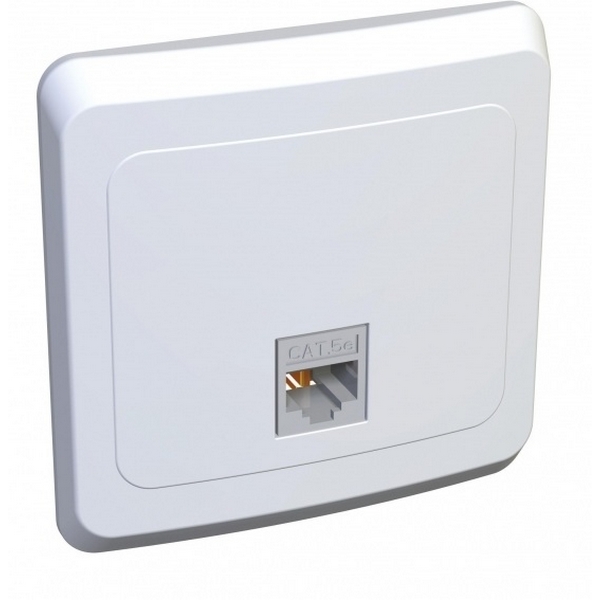 

Розетка Ethernet RJ-45 (белый) Systeme Electric Etude KOMC-001b, Etude KOMC-001b