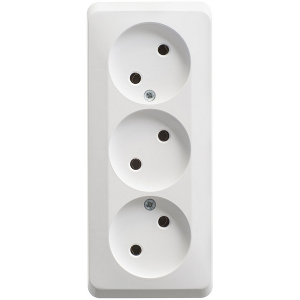 

Розетка накладная тройная без заземления (белый) Systeme Electric Etude PA16-009B, Etude PA16-009B