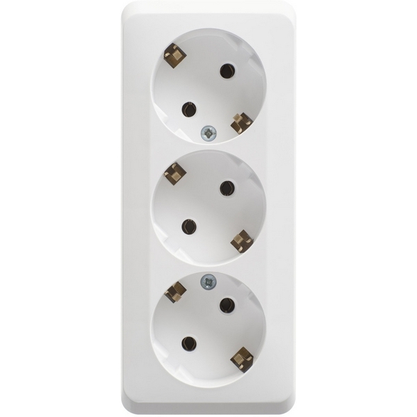 

Розетка тройная с заземлением (белый) Systeme Electric Etude PA16-011B, Etude PA16-011B