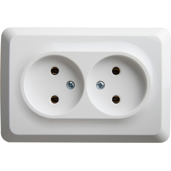 

Розетка двойная без заземления (белый) Systeme Electric Etude PA16-105B, Etude PA16-105B