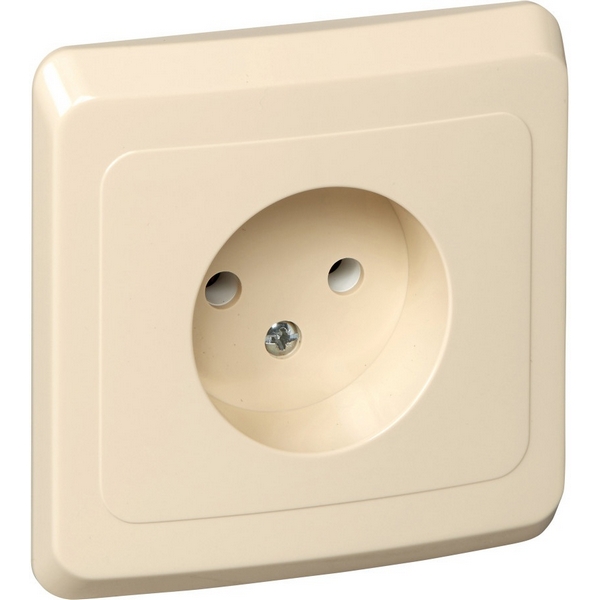

Розетка без заземления (кремовый) Systeme Electric Этюд PC16-001K, Этюд PC16-001K