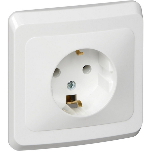 

Розетка с заземлением (белый) Systeme Electric Этюд PC16-003B, Этюд PC16-003B