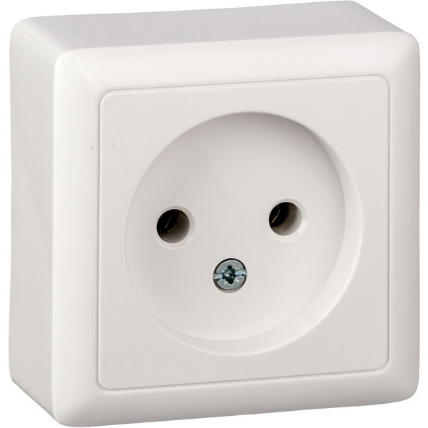 

Розетка без заземления (белый) Systeme Electric HIT RA10-131-B, Hit RA10-131-B