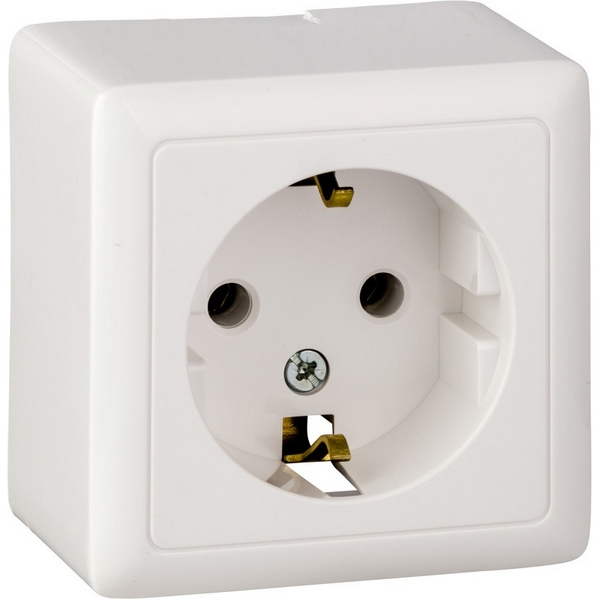 

Розетка с заземлением (белый) Systeme Electric HIT RA16-133-B, Hit RA16-133-B
