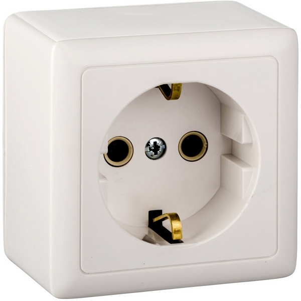 

Розетка с заземлением (белый) Systeme Electric HIT RA16-133I-B, Hit RA16-133I-B