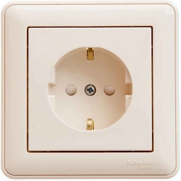 

Розетка с заземлением и шторками (слоновая кость) Systeme Electric W59 RS16-152-28, W59 RS16-152-28