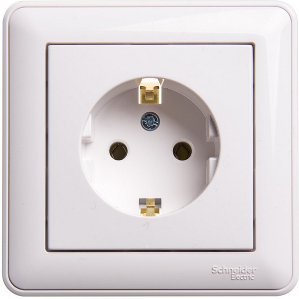 

Розетка с заземлением (белый) Systeme Electric W59 RS16-154-18, W59 RS16-154-18