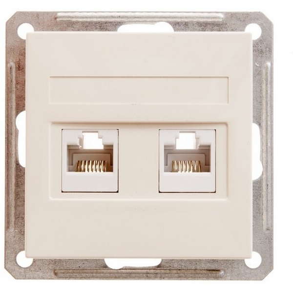 

Розетка двойная Ethernet RJ-45 (слоновая кость) Systeme Electric W59 RSI-251KK5E-2-86, W59 RSI-251KK5E-2-86