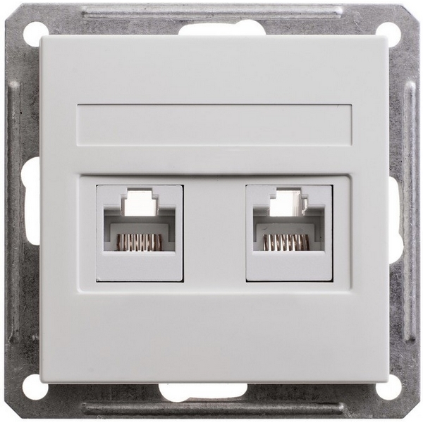 

Розетка телефонная RJ-11 + Ethernet RJ-45 (белый) Systeme Electric W59 RSI-251TK5E-1-86, W59 RSI-251TK5E-1-86