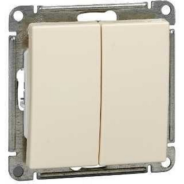 

Выключатель встраиваемый двухклавишный (слоновая кость) Systeme Electric W59 VS610-256-2-86, W59 VS610-256-2-86