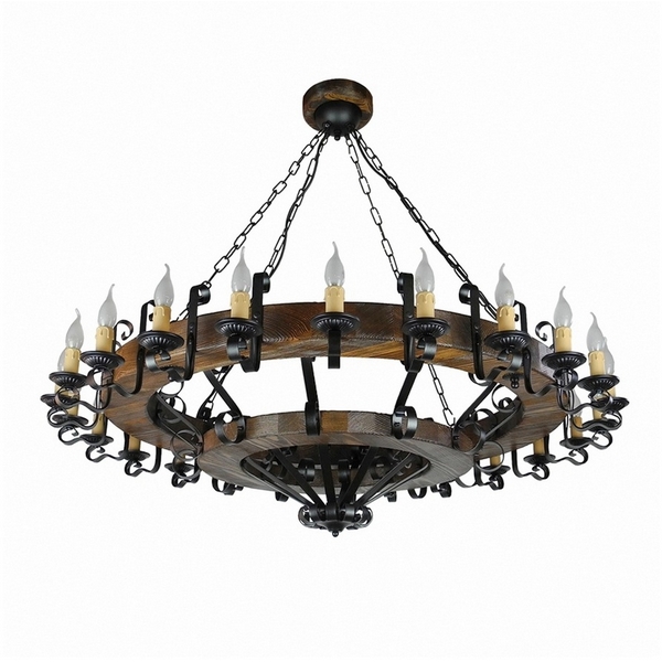 

Подвесная люстра большая Тарьсма Ш-24 ST24LRH130 подсвечник, Коричневый, Ш Ш-24