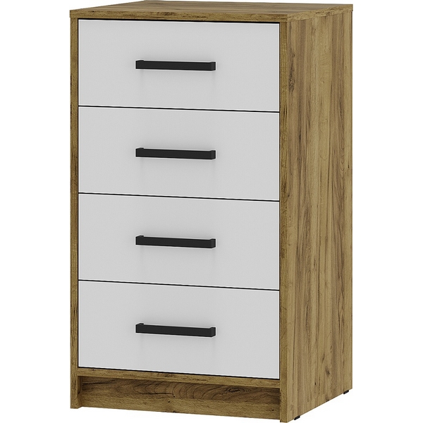 

Комод БТС высокий Мия КМ-02, крафт/белый, Бежевый, Мия 00-00130073