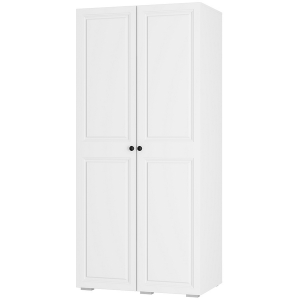 Изображение товара Двухстворчатый шкаф БТС Софт ШК-02 для спальни и прихожей белый 217.6 см