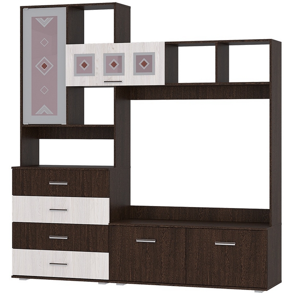 

Стенка в гостиную БТС Белла, венге/ясень белый, Белла 00-00161916