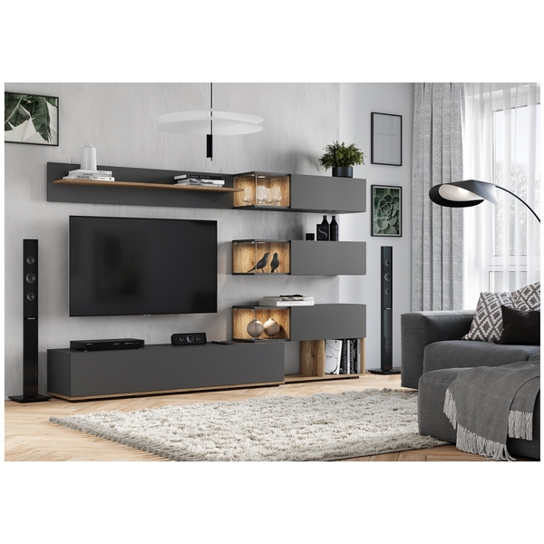 

Гостиная БТС Рига ГС-01, Каньон/графит, Серый;темное дерево, Рига 00-00164520