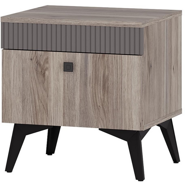 Изображение товара Прикроватная тумба БТС Кассандра ТБ-11 дуб смоки серый 47 см