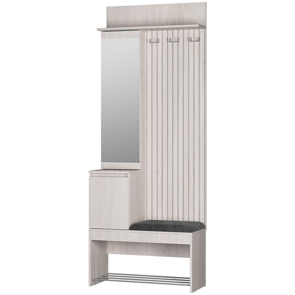 

Прихожая БТС Лама ПР-07, Ясень белый, Графит, Светлое дерево;серый, Лама 00-00165437