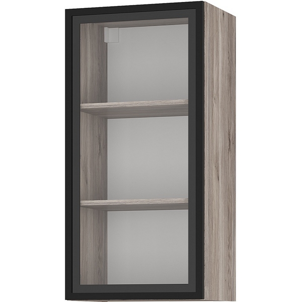 Изображение товара Навесной шкаф БТС Урбан ШКН-08 из темного дерева для гостиной