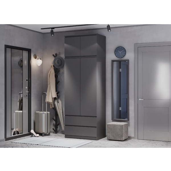 

Шкаф БТС с антресолью Симпл ШК-03, графит, Серый, Симпл Н143655