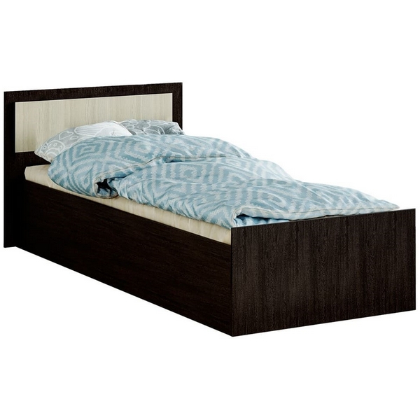 

Кровать БТС 90х200 с проложками ДСП Фиеста LIGHT, венге / лоредо, Венге;бежевый, Фиеста Н1447165