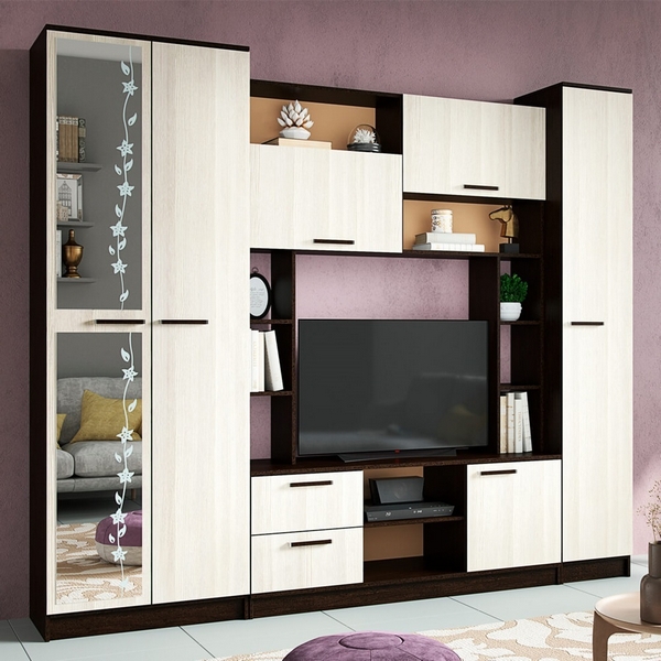 Стенка в гостиную БТС Флора, венге