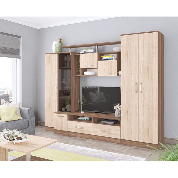 Изображение товара Стенка ТЭКС в гостиную Оскар-5 из ЛДСП, современная мебель для гостиной