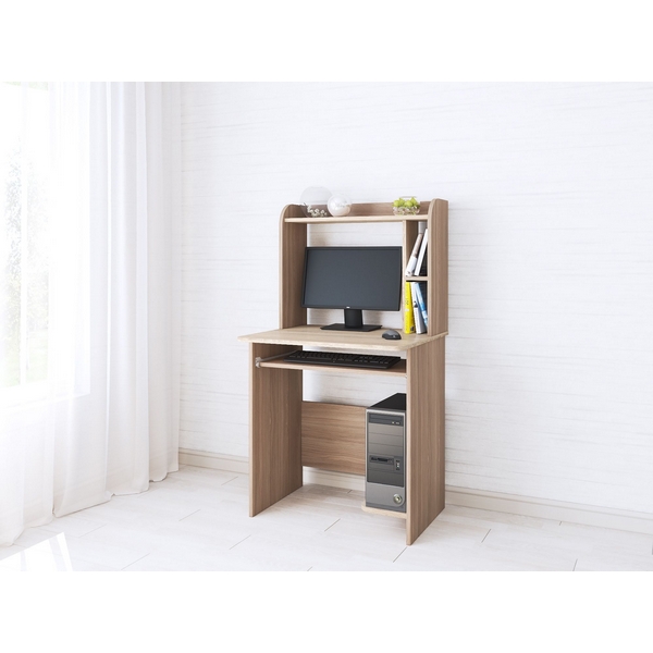 

Стол с деревянной столешницей стационарный компьютерный ТЭКС Грета-1, ясень шимо, Коричневый, Грета 00-00003647