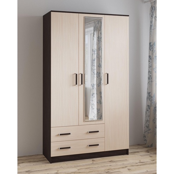 

Шкаф с Зеркало ТЭКСм Лагуна 120 см, венге/дуб молочный, Лагуна 00-00003670