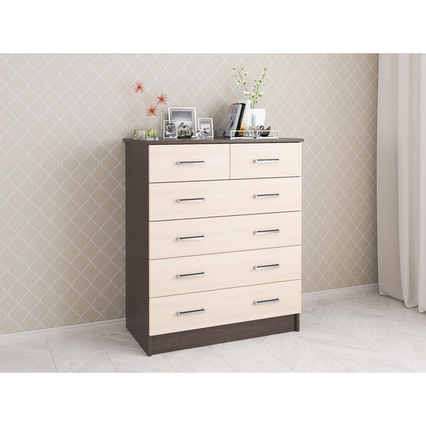 

Комод ТЭКС большой Катрин 5, венге/дуб молочный, Коричневый, Катрин 00-00003852