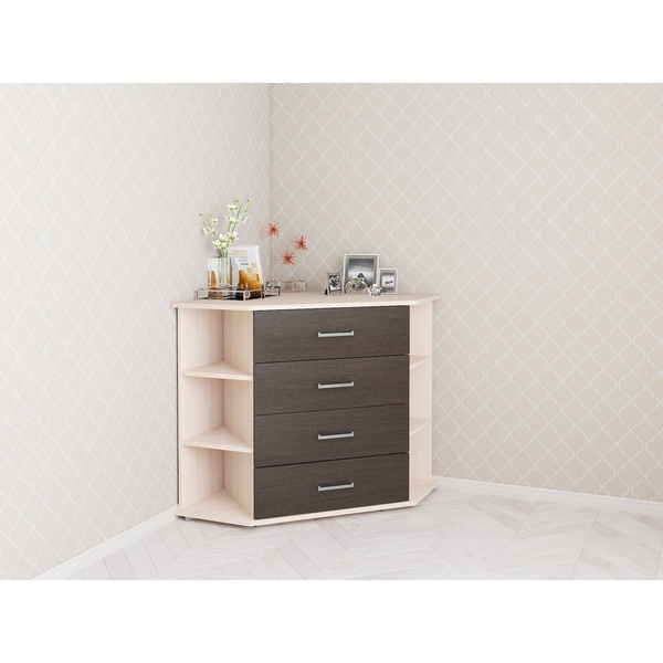 

Комод ТЭКС угловой Катрин 7, венге/дуб молочный, Коричневый, Катрин 00-00003854