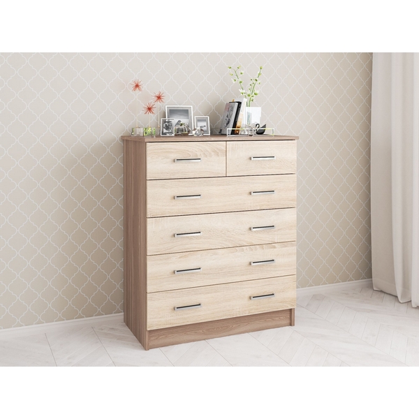 

Комод ТЭКС большой Катрин 5, ясень шимо/дуб сонома, Коричневый, Катрин 00-00003859