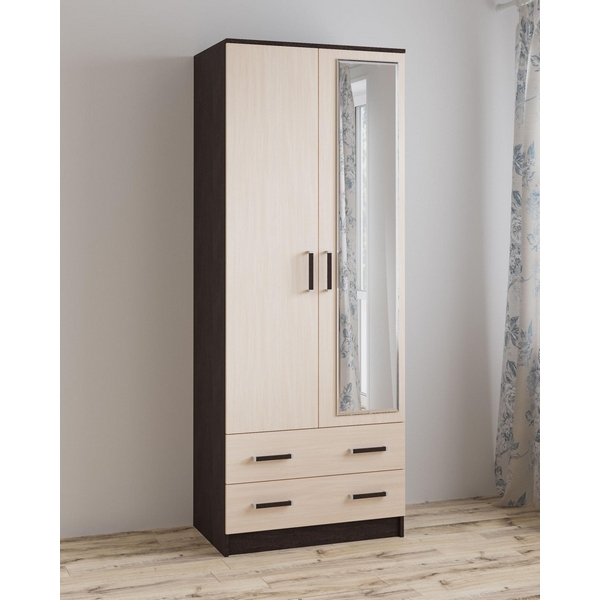 

Шкаф с Зеркало ТЭКСм Лагуна 80 см, венге/дуб молочный, Коричневый, Лагуна 00-00003963