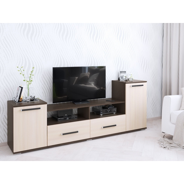 

Тумба под ТВ ТЭКС Парус 2, венге/дуб молочный, Коричневый, Парус 00-00004008