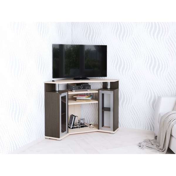 

Тумба под телевизор ТЭКС угловая 044 (2у), венге/дуб молочный, Коричневый, Парус 00-00004017