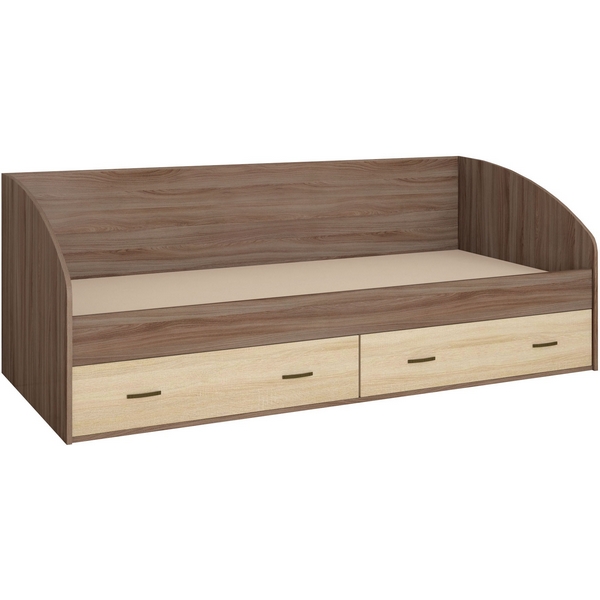 Изображение товара Кровать ТЭКС Орион 80x190 из ЛДСП коричневая классическая для детской