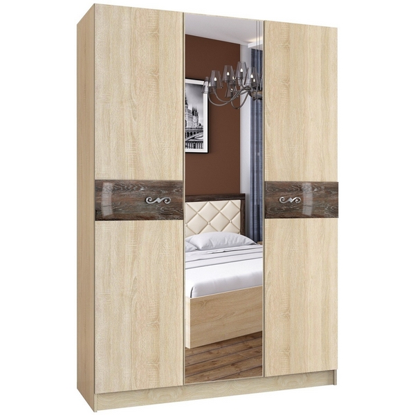 

Шкаф ТЭКС 3-х створчатый Мадлен (Дуб шале мореный), Коричневый, Мадлен 00-00006185