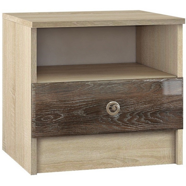 Изображение товара Тумба прикроватная Мадлен ТЭКС из ЛДСП и МДФ, стиль современный, коричневая