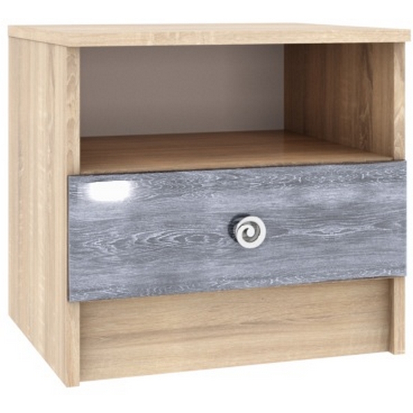 

Тумба прикроватная ТЭКС Мадлен, дуб шале серебро, Коричневый, Мадлен 00-00007245