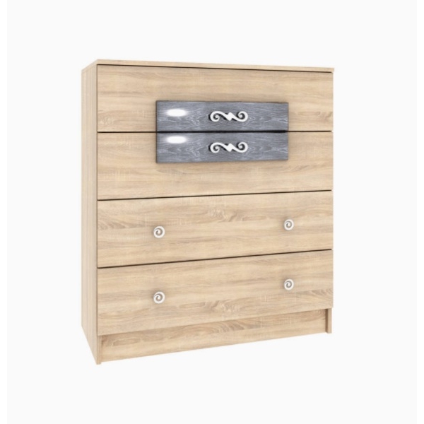 

Комод ТЭКС современный Мадлен, Дуб шале серебро, Коричневый, Мадлен 00-00007246