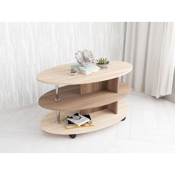 Изображение товара Журнальный столик ТЭКС Консул-4 из ЛДСП коричневый современный стиль