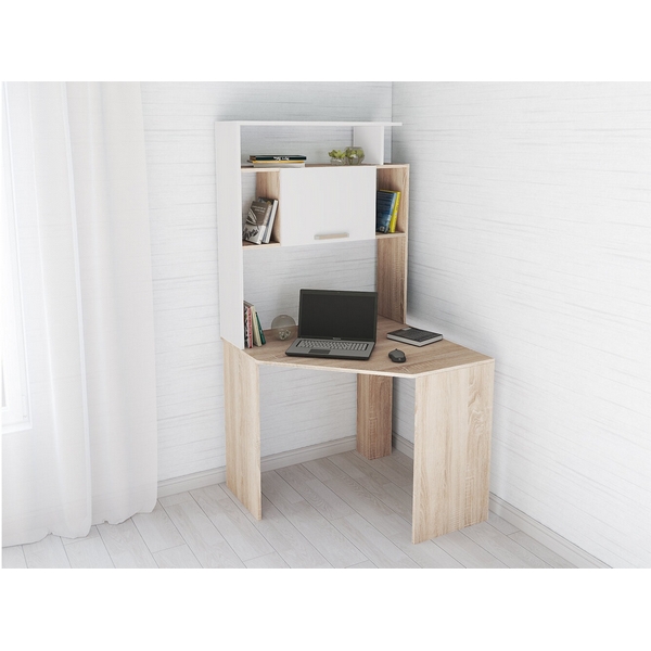 

Стол компьютерный ТЭКС Квартет-12, дуб сонома/белый, Коричневый, Квартет 00-00026516