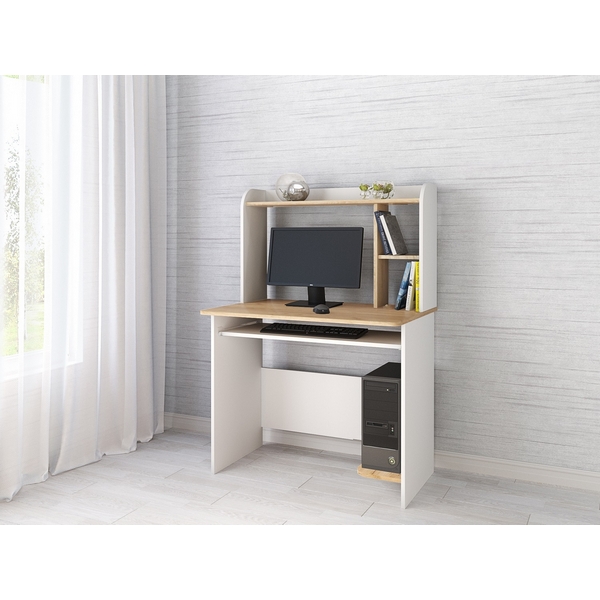 

Стол компьютерный ТЭКС Грета-2, белый/дуб крафт, Бежевый, Грета 00-00028787