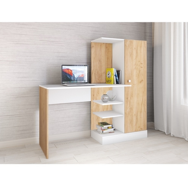 

Стол компьютерный ТЭКС Квартет-6, белый/дуб крафт, Бежевый, Квартет 00-00028794