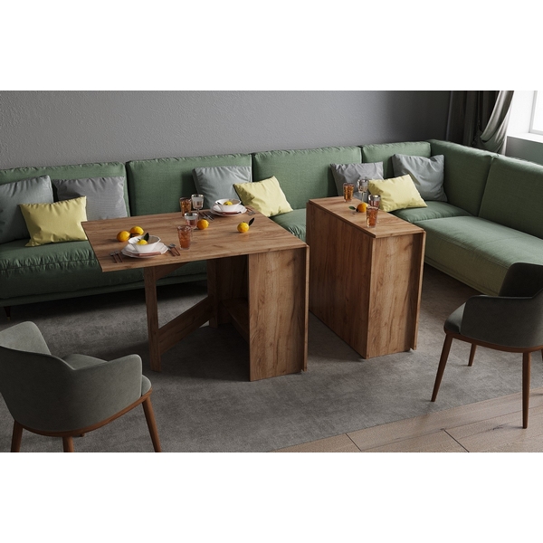 Изображение товара Кухонный раскладной стол ТЭКС дуб крафт табачный - современный дизайн и практичность