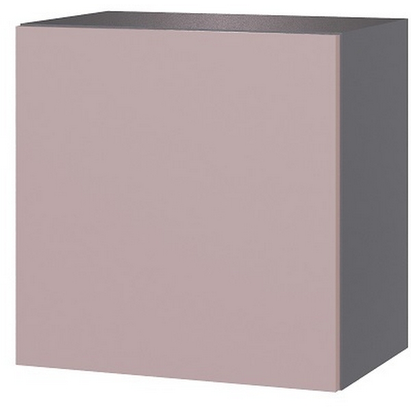 Изображение товара Навесная полка Сириния Куб 1 ТЭКС из ЛДСП и МДФ в серых и розовых тонах